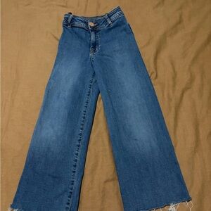 Girls Zara Denim Flare Jeans in Classic Blue Size 7